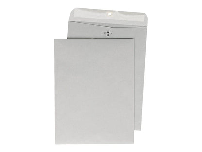 Quality Park Quality Park Executive Gray Gummed Clasp Envelopes (QUA38610), 12 x 15.5 Inches