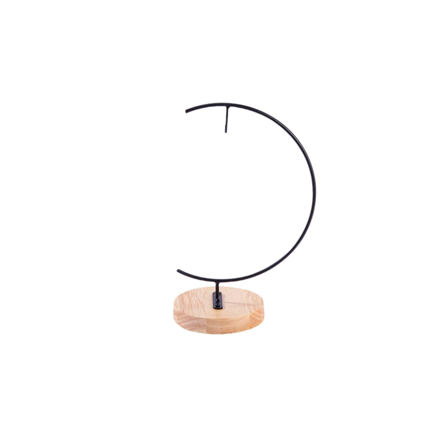 SOFTMED Big Ornament Display Stand, Iron Pothook Stand for Hanging Glass Globe, Air Plant Terrarium, Witch Ball, Christmas Ornament and Home Wedding Decoration (Black, Trumpet)