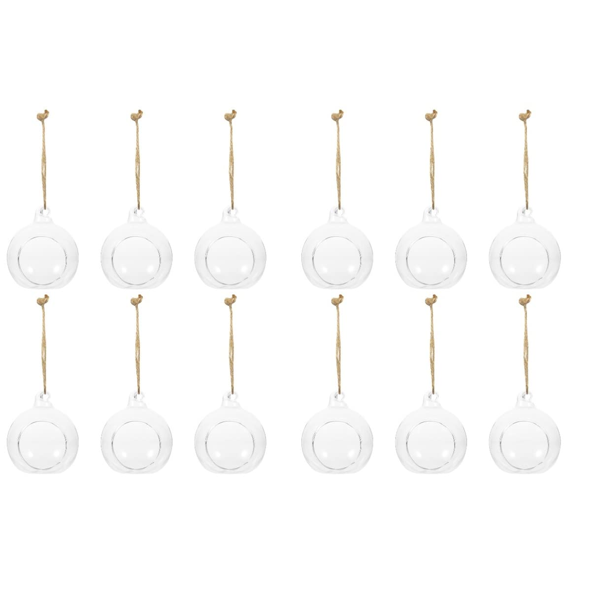 Cabilock Hanging Planter Glass Containers Glass Vases 12 Pcs Hanging Terrarium Hanging Glass orb Hanging Terrarium Globe Orbs air Plants Globe Glass Plant Glass Containers Glass Vases Glass Vase