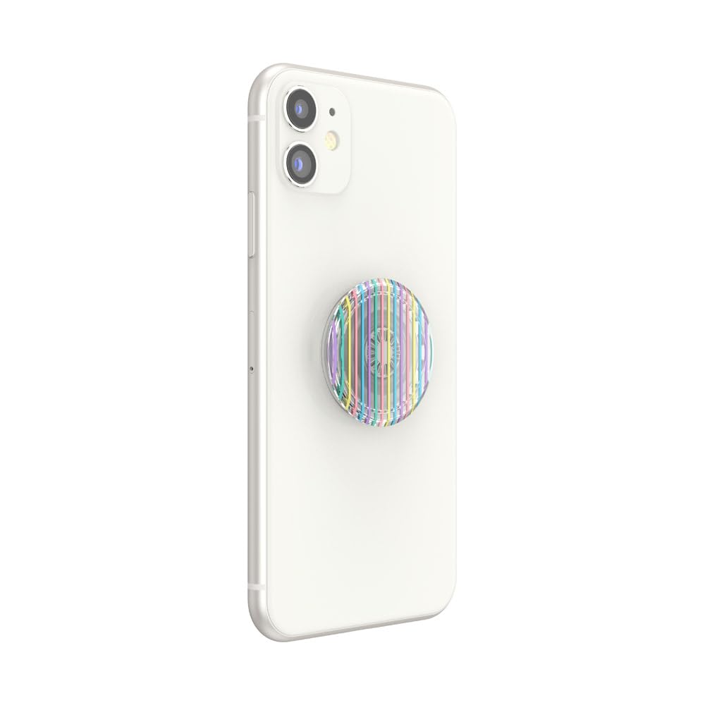 PopSockets Phone Grip for MagSafe with Kickstand, Magnetic Stand, Swappable Top, Secure Hold for iPhone MagSafe Cases, Phone & Tablet Grip - Clear