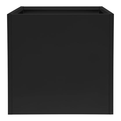 Large Outdoor Planters Metal Planters for Outdoors, Square Metal Planter Box 26"L x 26"W x 26"H, Steel Planter Box with Removable Insert Shelf, for Porch, Garden, Patio (26"L x 26"W x 26"H - Black)