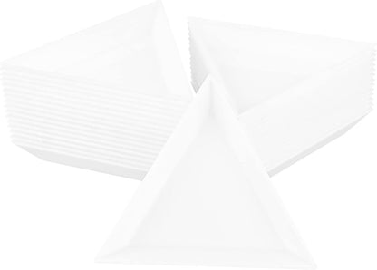 AUEAR, 120 Pack Triangle Sorting Trays Bead Storage Plates Plastic Nail Art for DIY Craft
