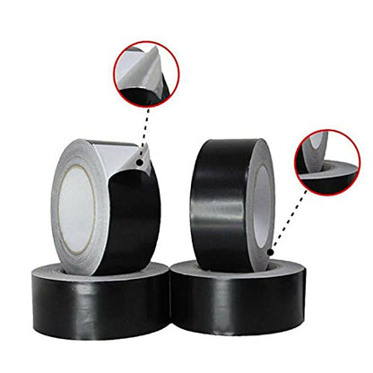 2 Inch 20M Black Aluminum foil Tape, Professional Grade Roll Adhesive Sealing Duct Tape for HVAC, Refrigerator, Freezer, Insulation, Patching Hot & Cold Air Ducts, Sealing, etc. (20M)