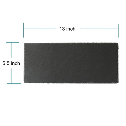 RUNANDYUE 6-Pack 13 * 5.5 Slate Cheese Board for Cheese Meat Appetizers Sushi Cake Fruit,Slate for Laser Engraving Draw, for Brunch Dinner,Reception Meals (6 Pack, 13x5.5)
