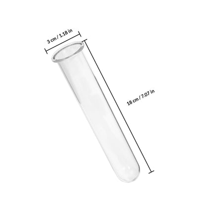 Cabilock 4pcs Glass Propagation Test Tube Vase Set 2.5x3x18cm Hydroponic Plant Holder for Small Terrarium and Flower Display Home Decor