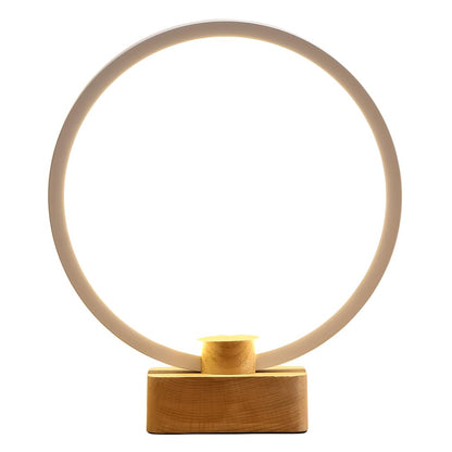 LONRISWAY LED Wood Table Lamp, Bedroom Bedside Night Light, Dimmable Led Lighting, Creative Home Decor, Unique House warmging Gift 1.3m Cable, 5W 350LM Nightstand Lamps