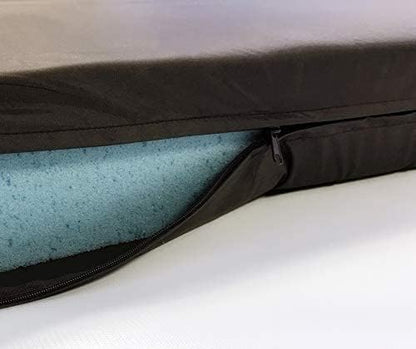 Dogbed4less High Density Solid Gel Infused Memory Foam Pad Dog Pet Bed + Internal Waterproof Cover (34x27x3 Inches (2pack))