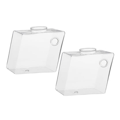Zerodeko 2pcs Rhombus Glass Flower Vase Wall Planter Terrarium Container Decor for Home Office and Garden Decorative Hanging Planter for Plants and Propagation Display