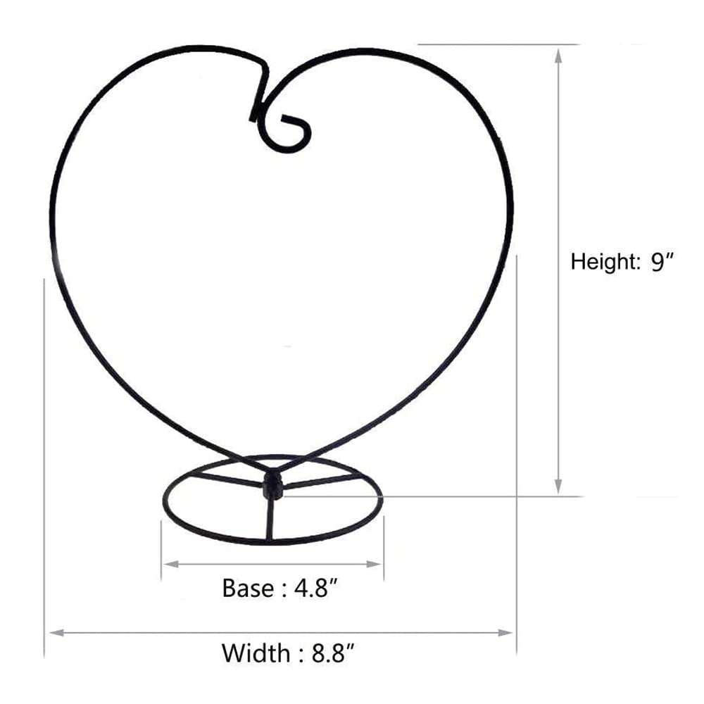 WOCTDTHW Ornament Display Stand Holder Iron Hanger for Chrismas Hanging Glass Globes (Love Shape 1 Pcs)