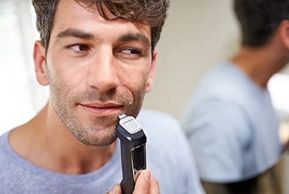 Norelco Philips Multigroom 3000 Series, All-in-One Trimmer, Beard Trimmer and Hair Clipper, 15-Piece Men's Grooming Kit for Head, Beard, Face, Nose, Ears, No Blade Oil Needed, Soft Pouch, MG3770/40