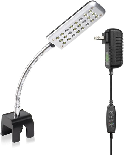 DaToo Aquarium Light Small LED Clip Light for Fish Tank 1.5W with Timer&Dimmer, 1 Yr Warranty