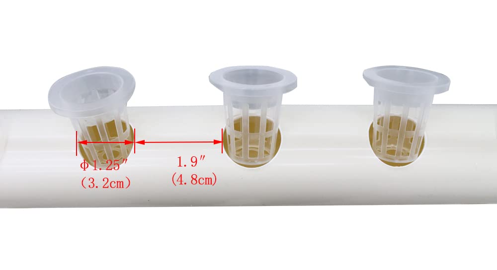 EQCOTWEA Wall-Mounted Hydroponic Grow Kit 36 Plant Sites Hydroponics Planting System 4 PVC Pipes Hydroponic Gardening Indoor System with 110V Water Pump,Planting Sponge,Hose