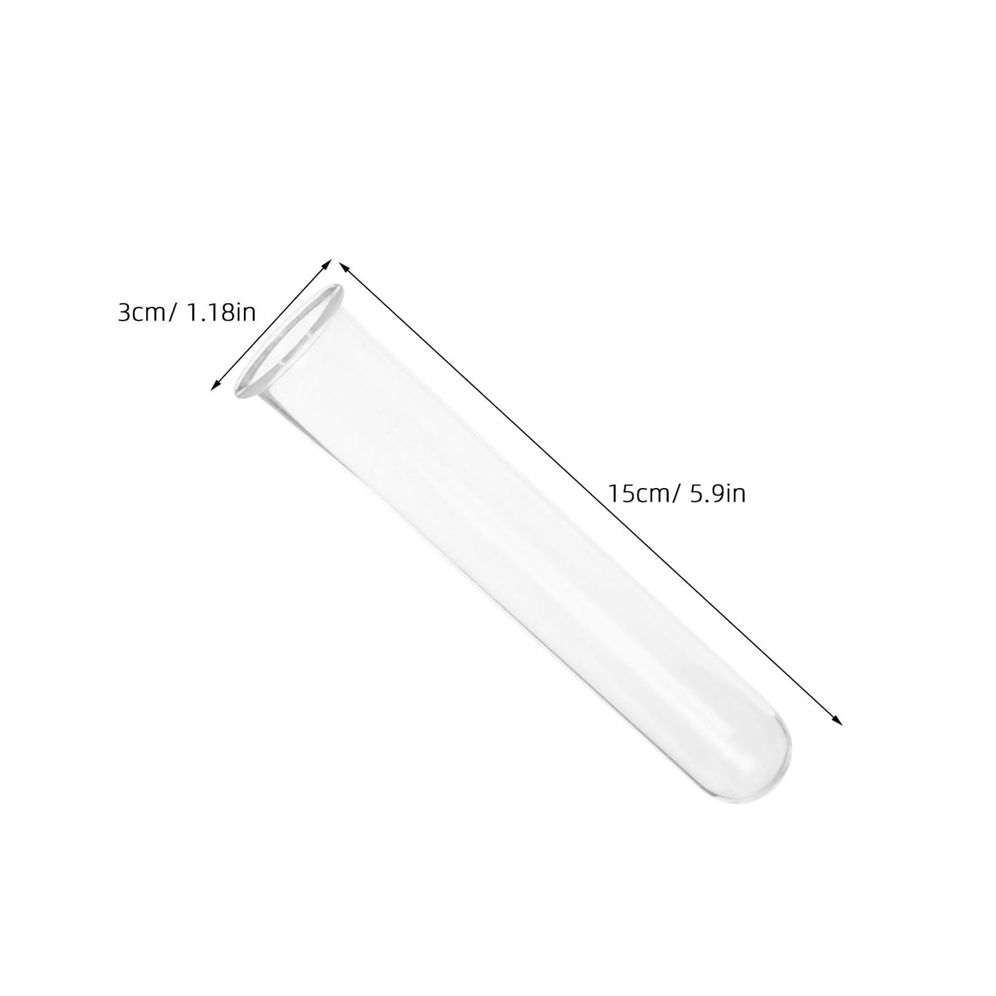 Beaupretty 5pcs Glass Hydroponic Test Tube Plant Vases for Small Terrarium Plants Floral Propagation Tubes 2.5x3x15cm Glass Containers for Indoor Garden Décor