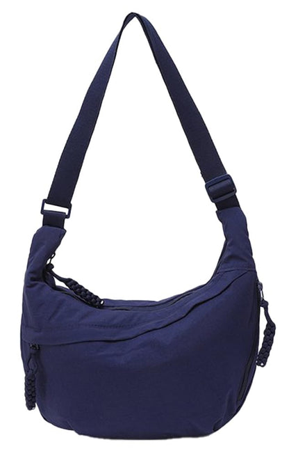 Nylon Crescent Crossbody Bag for Women Shoulder Tote Handbag Casual Sling Bag Dumpling Purse Bag for Outdoor Travel