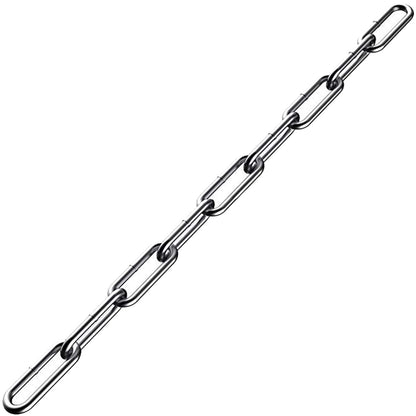 Stainless Steel Chain, Lsqurel 6.5ft Metal Chain Link Chain 5/32in Light Duty Chain Utility Chain Jack Chain for Home Outdoor Camping Hanging etc (5/32in-6.5ft)
