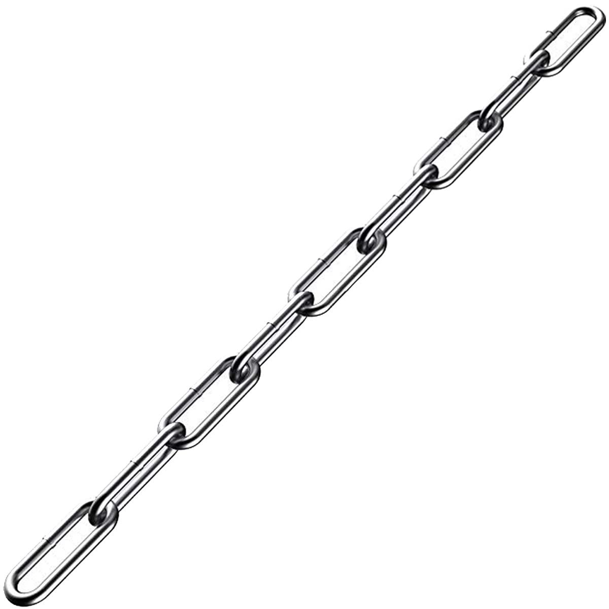 Stainless Steel Chain, Lsqurel 13ft Metal Chain Link Chain 5/32in Light Duty Chain Utility Chain Jack Chain for Home Outdoor Camping Hanging etc (5/32in-13ft)