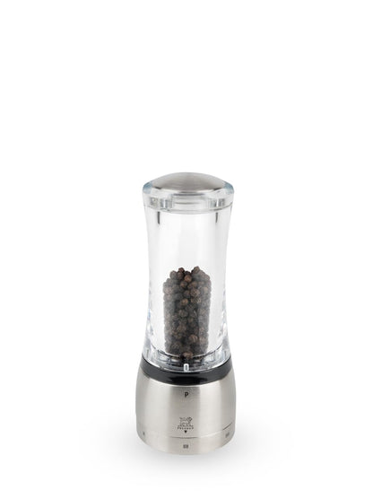 u'Select manual pepper, acrylic and stainless steel, 16 cm