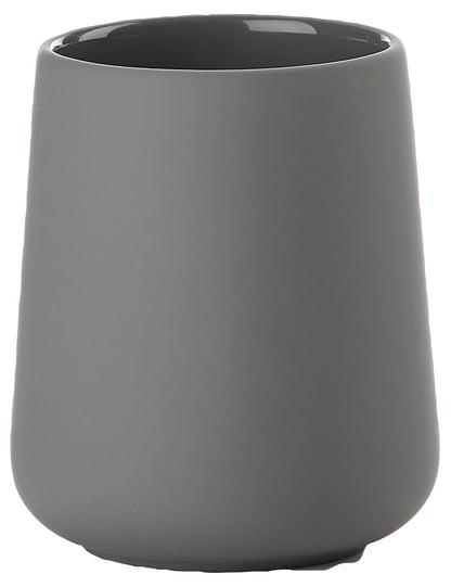 ZONE DENMARK Nova One Toothbrush Cup | Sleek & Durable Modern Bathroom Accessory | Revitalize Your Daily Routine with Scandinavian Elegance and Practicality Unite- (Gray)