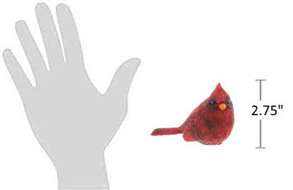 The Bridge Collection Small Realistic Cardinal Resin Bird Figurine Unique Animal Statue Seasonal Home Decor Accent