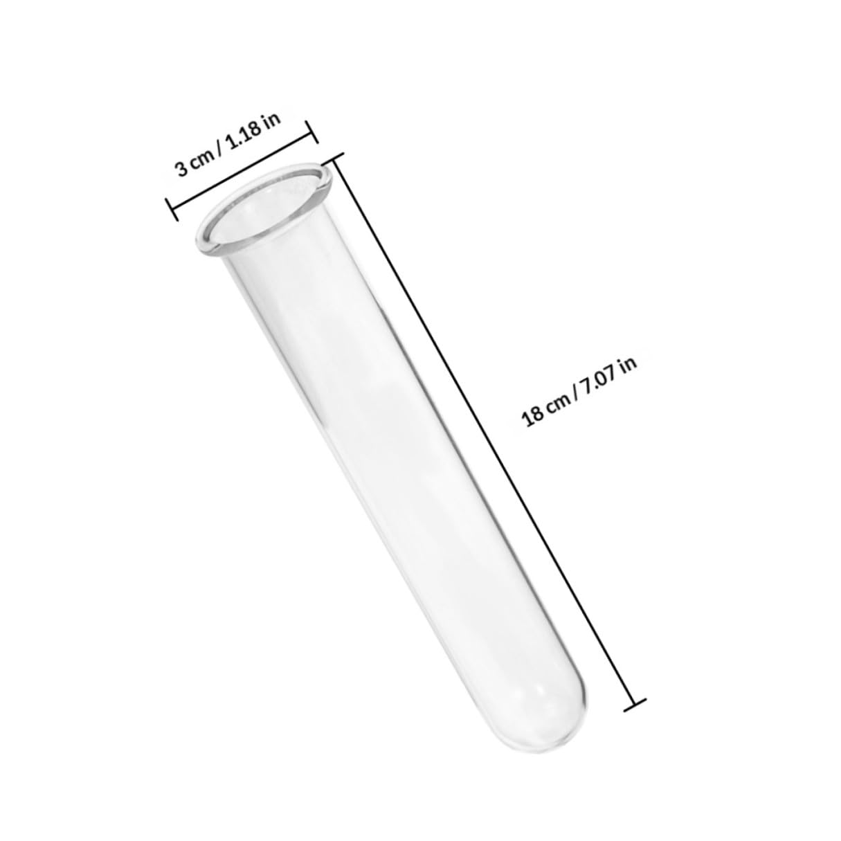 Luxshiny Glass Hydroponic Test Tube Vase Set 4pcs (2.5x3x18cm) Glass Propagation Holder for Desktop Plant Tubes and Terrarium Plant Propagation in Home Décor