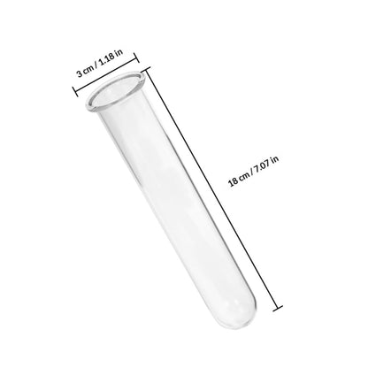 Luxshiny Glass Hydroponic Test Tube Vase Set 4pcs (2.5x3x18cm) Glass Propagation Holder for Desktop Plant Tubes and Terrarium Plant Propagation in Home Décor