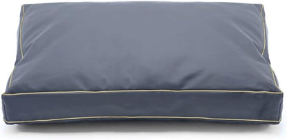 Dog Bed Cover,Waterproof Tough Plastic DIY Pet Bed Cover,Non Stick Hair Easy to Clean Rectangular Fillable Dog Bed Covers with Zipper(Dark Grey,47" L x 29" W x 4" Th,Cover Only)