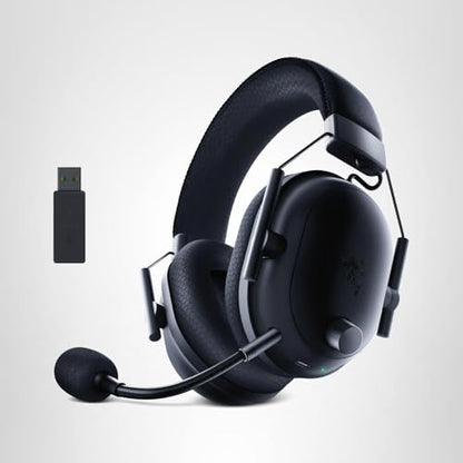 Razer BlackShark V2 Pro Wireless Gaming Headset: Super Wideband Mic - Pro Tuned FPS Profiles - 50mm Drivers - Plush Noise Isolating Earcups - 70 Hr Battery - Bluetooth - for PC, PS5, Switch 2 - Black