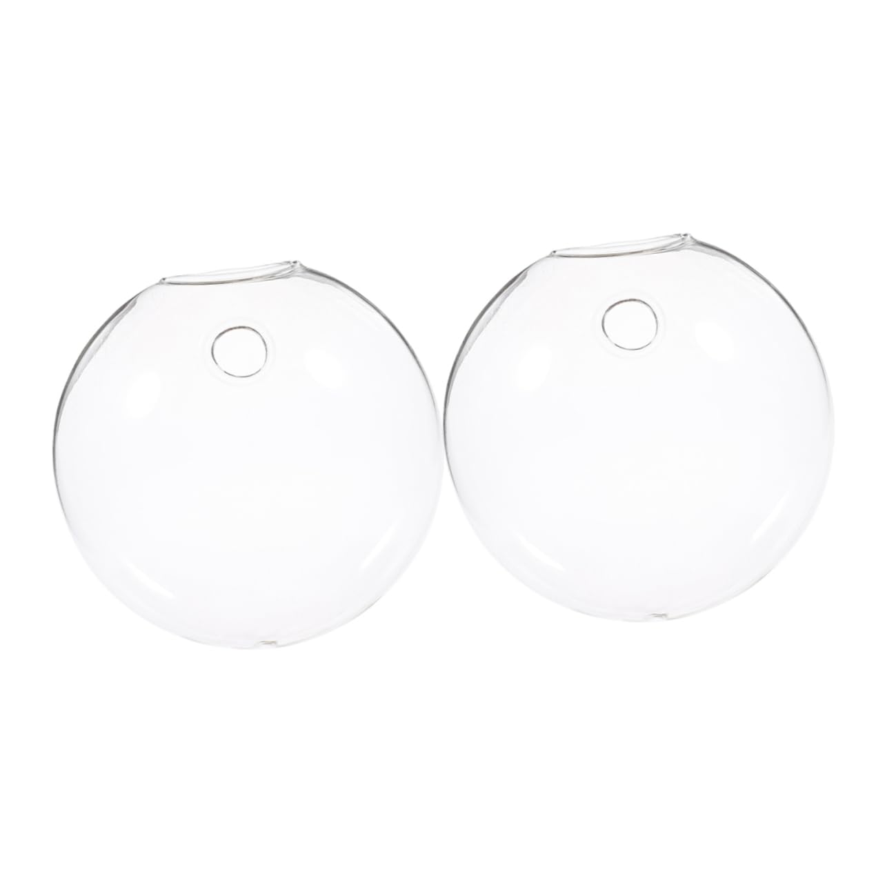 SOLUSTRE 2Pcs Clear Wall Vase Transparent Glass for Indoor Plants Space Saving Wall Decor for Home Office Easy Maintenance Terrarium