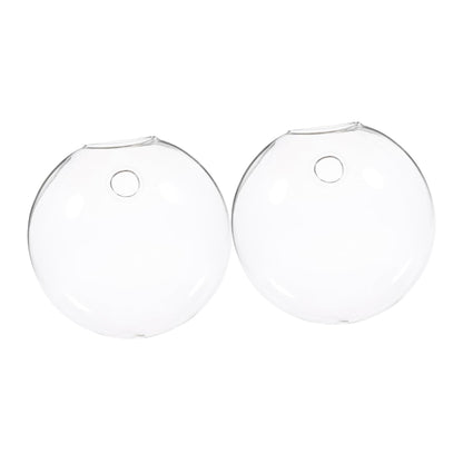 SOLUSTRE 2Pcs Clear Wall Vase Transparent Glass for Indoor Plants Space Saving Wall Decor for Home Office Easy Maintenance Terrarium