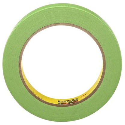 Scotch Brand Performance Masking Tape 233+, 46334, Flexible, Moisture Resistant, Green Color, 18 mm x 55 mm, Automotive Masking Tape