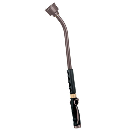 RESTMO Long Watering Wand, 24 Inches Gentle Soft Full Shower Sprayer Wand with Thumb Flow Control, Heavy Duty Metal Hose Wand for Hanging Baskets, Shrubs, Plants, Flowers, Garden and Lawn, Bronze
