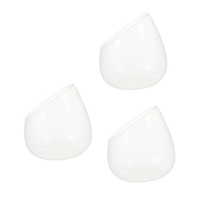 ABOOFAN 3pcs Glass Slant Cut Terrarium Bottles for Plant Display Decorative Landscape Ornaments for Home Desk Shelf and Dining Table Decor