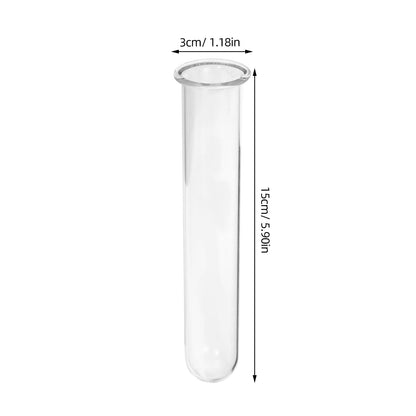 FUNOMOCYA 4pcs Clear Test Tubes for Cutting Plant Glass Propagation Tubes for Hydroponic Plants, Flowers, Home Office Wall Decor