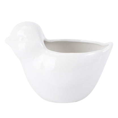 GANAZONO Delicate Ceramic Flowerpot with Creative Bird Design Succulent Planter for Indoor Garden Unique Animal Modeling Pot for Desktop Table Windowsill Decoration Gift for Plant Lovers