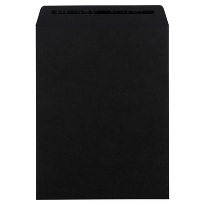 LUXPaper 10 x 13 Open End Envelopes | Peel & Press | Midnight Black | 80lb. Text | 50 Qty