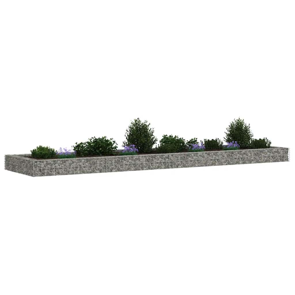 Logeirevo Gabion Raised Bed, Galvanized Steel Gabion Cages Basket, Garden Outdoor Flower Box Planter, Plant Above Ground Garden Boxes, 157.5"x39.4"x7.9",-1241