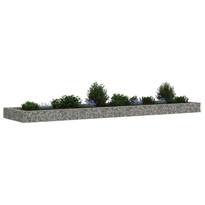 Logeirevo Gabion Raised Bed, Galvanized Steel Gabion Cages Basket, Garden Outdoor Flower Box Planter, Plant Above Ground Garden Boxes, 157.5"x39.4"x7.9",-1241