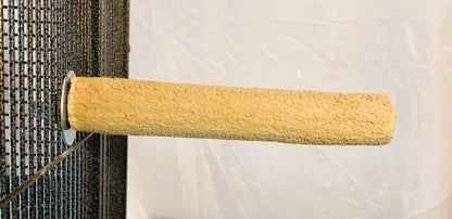 Polly's Pastels Nail Trimming & Beak Conditioning Safety Perch for Cockatiels, Cockatoos, Macaws, Parakeets, Budgies, Parrots and All Other Birds (Brown, Medium-1 1/4" Dia. x 8" Long)