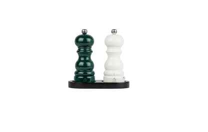Set of Paris u'Select 15 cm Salt and Pepper Mills with Black tray as a Gift Box
