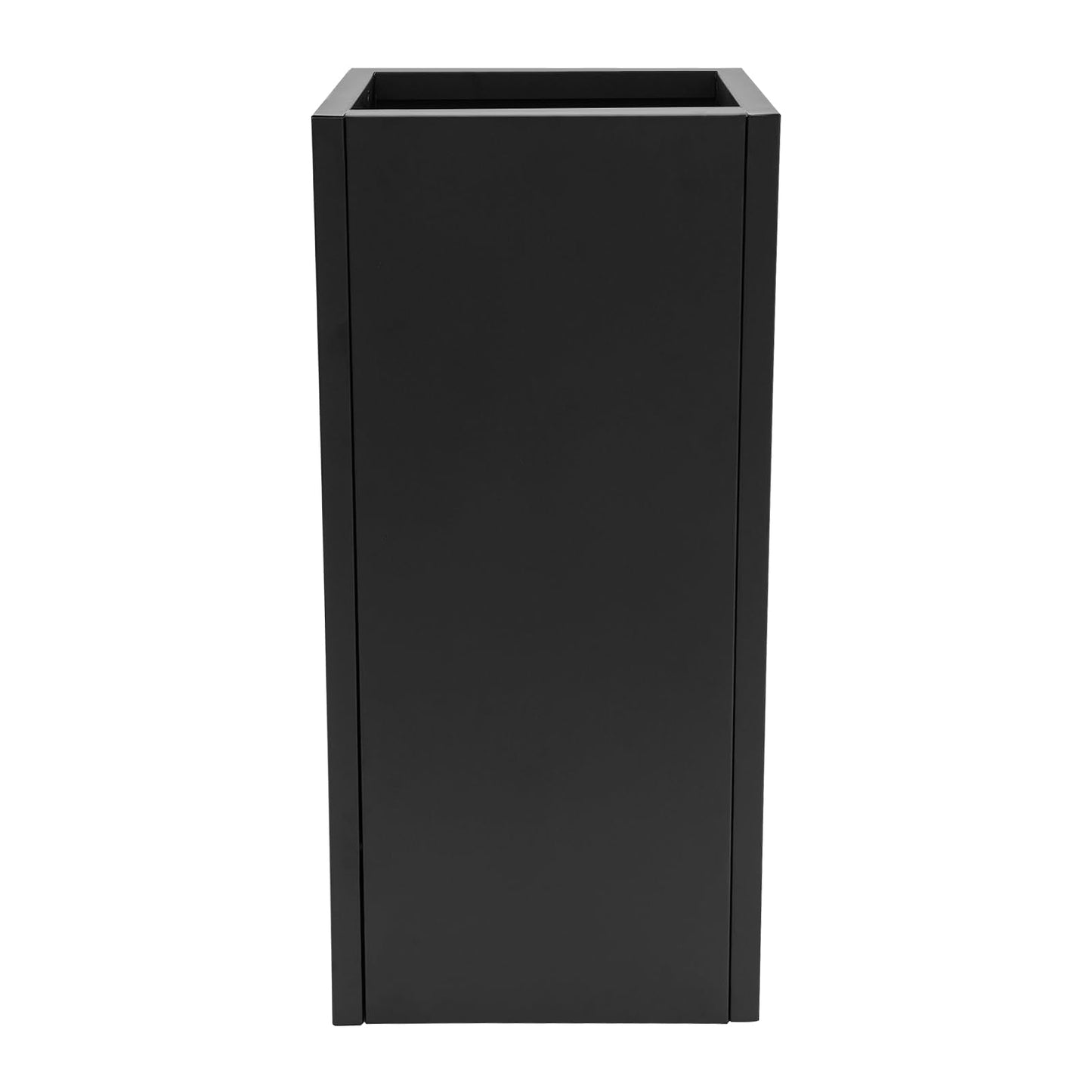 Unnsiapit Steel Planter Box, W14*D14*H30in Metal Decorative Outdoor Planters Flower Pots, Tall Standing Plant Containers for Indoor Garden Patio Porch, Black