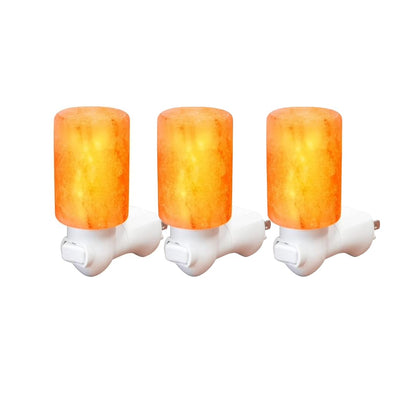 NatureBoost Himalayan Pink Salt Night Light Cylinder (3 Pack) - Decorative Ambient Night Lights for Bedroom, Bathroom, Nursery & Home Décor