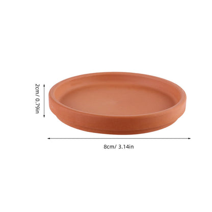 Toddmomy 3 Inch Terracotta Saucers for Flower Pots, Set of 5 Natural Clay Plant Trays for Indoor/Outdoor Succulents, Desktop Protection & Drainage Base