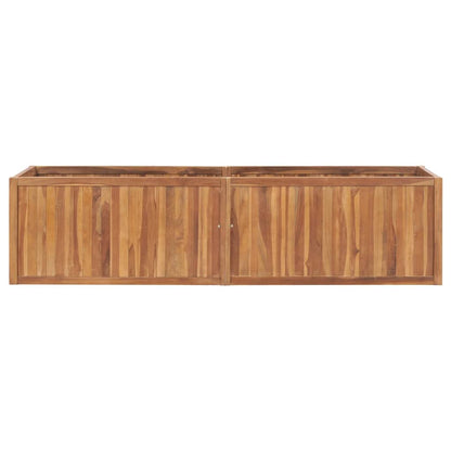 YNGBHFNOP Large Outdoor Raised Garden Bed Planter Box, Natural Solid Teak Wood Rectangular Flower Box for Patio Balcony Terrace, Durable Elevated Planter for Vegetables Herbs Plants, Easy Assembly