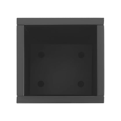 Pinelicorn Black Rectangular Planter with Removable Insert Shelf 12" L x12 W x 30" H, Cube Metal Planters Pot with Drainage Holes, Heavy Duty Steel Flower Pots for Patio, Yard, Garden