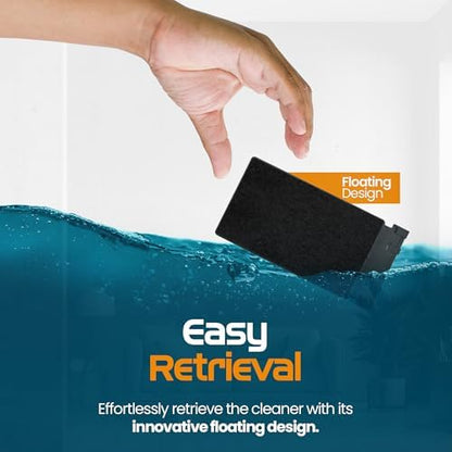 Flipper Cleaner Float - 2-in-1 Floating Magnetic Aquarium Glass Cleaner - Fish Tank Cleaner - Scrubber & Scraper Aquarium Cleaning Tools - Floating Fish Tank Cleaner, Nano
