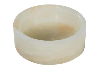 Alice Lane Angelo Bowl | White Onyx Catchall Bowl – Handcrafted Decorative Bowl for Entryway, Vanity, or Coffee Table – Modern Onyx Candy Dish & Trinket Dish