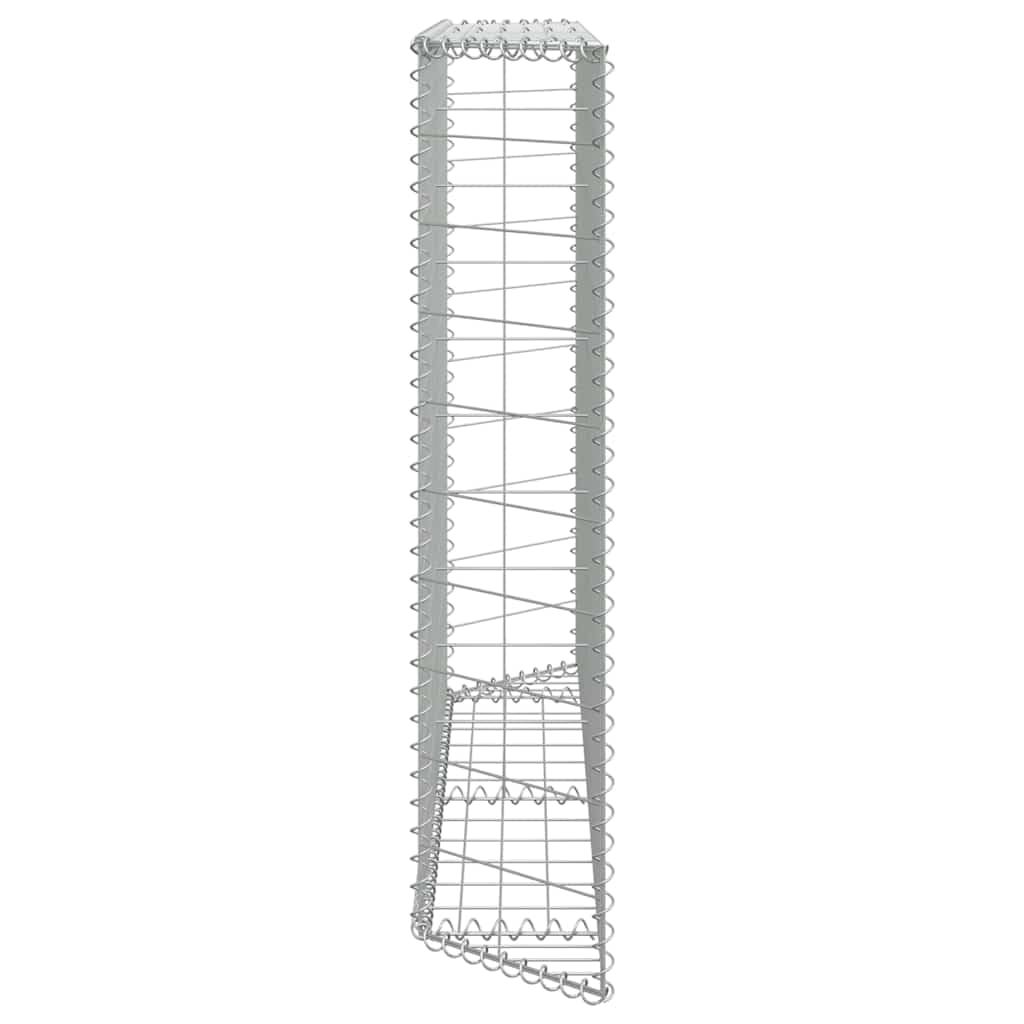 vidaXL Galvanized Steel Gabion Raised Bed - Versatile and Durable Planter for Garden and Patio - Weather- 59.1"x7.9"x39.4" Silver