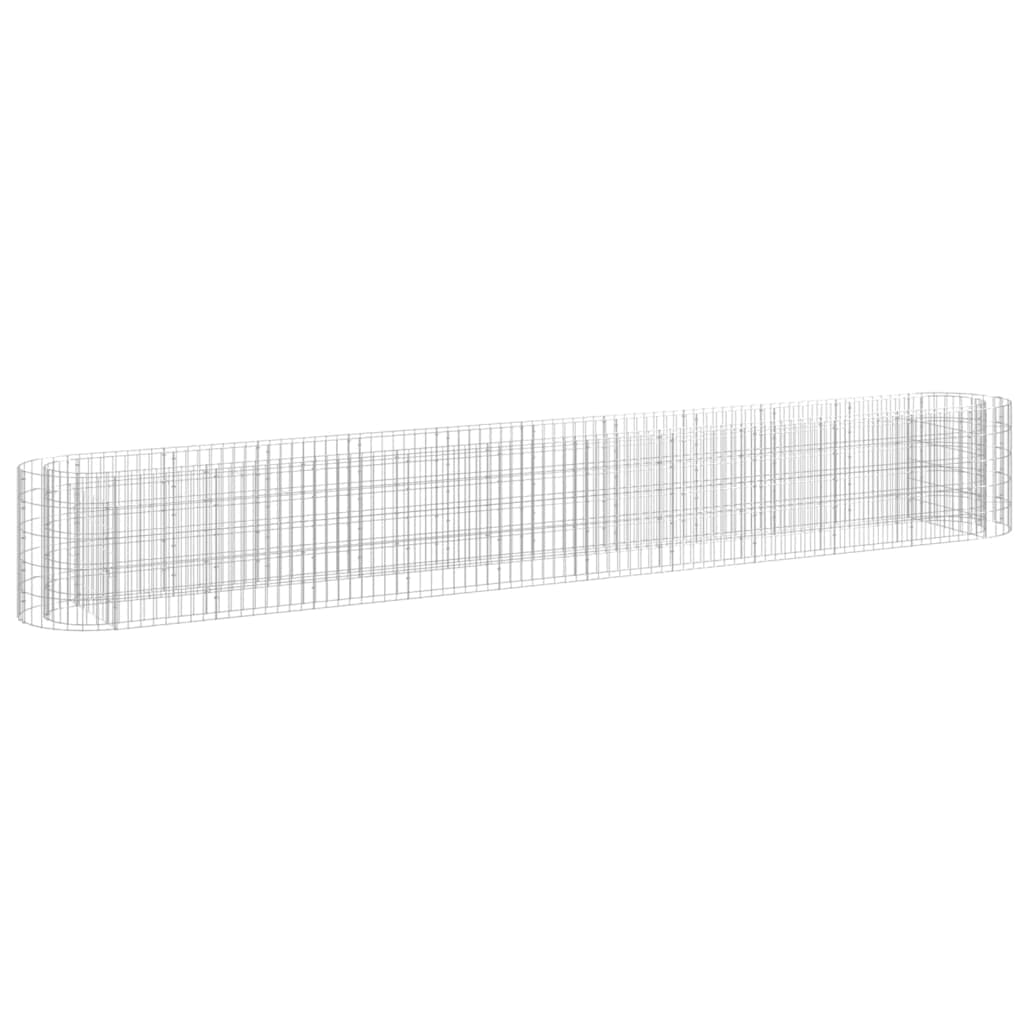 Logeirevo Gabion Raised Bed, Galvanized Iron Gabion Cages Basket, Garden Outdoor Flower Box Planter, Plant Above Ground Garden Boxes, 157.5"x19.7"x19.7",-1215