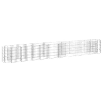 Logeirevo Gabion Raised Bed, Galvanized Iron Gabion Cages Basket, Garden Outdoor Flower Box Planter, Plant Above Ground Garden Boxes, 157.5"x19.7"x19.7",-1215