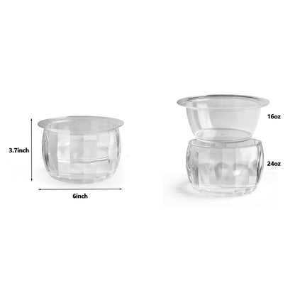 Chillnstay 4-Pack Chilled Serving Bowls and Dip Bowls for Serving for Party, Dip Bowls on Ice with 8 Spoons for Salsa, Guacamole and Hummus